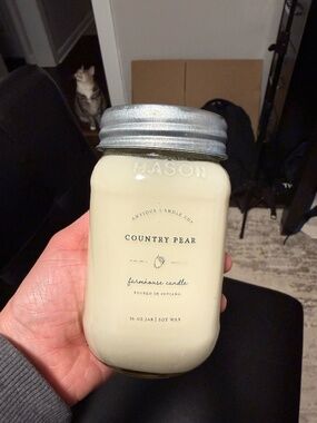 Antique Candle Co Country Pear Mason Jar Candle 16 oz Soy